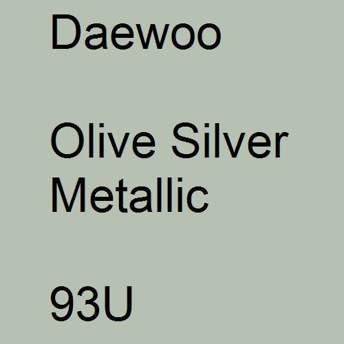 Daewoo, Olive Silver Metallic, 93U.